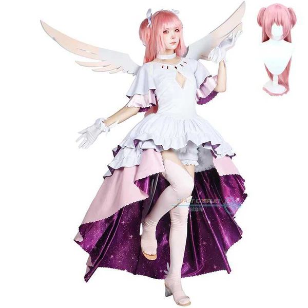 Anime -Kostüme Anime Puella Magi Madoka Magica Kaname Madoka Cosplay kommen Frauen Kaname Madoka Cosplay Hallown Party Geschenke Kleid Wig Y240422