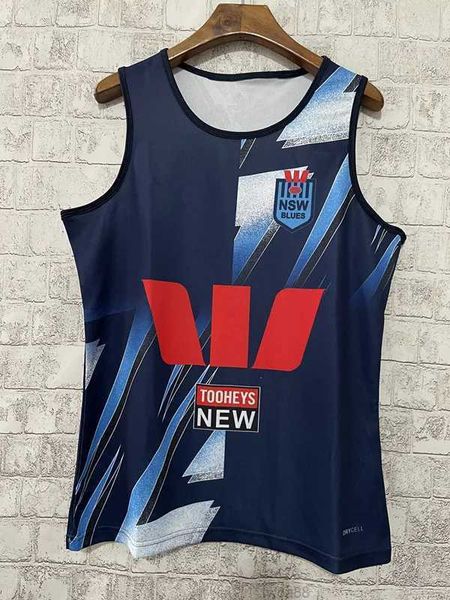 NSW Blues 2023 Mens Home Training Singlet 2023/24 NSW Blues State of Origin Jersey Rugby Training Jersey Shorts Tamanho S-3xl FW24