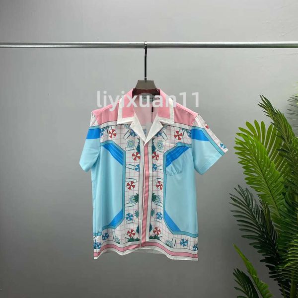 Hawaii Marke Casa Blanca Männer Casablancas Shirt Aloha Print Tops Herren -Designer -Shirt Sommer Casablanc Shirt Button Up Shirt gegliedert Bow 4874