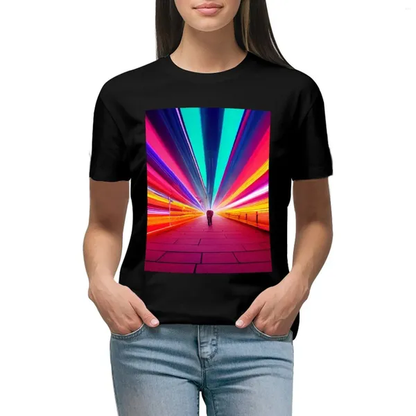 Женская футболка для женщин неоново-ритм Негабаритная эстетическая одежда Аниме Т-рубашки для женщин графики