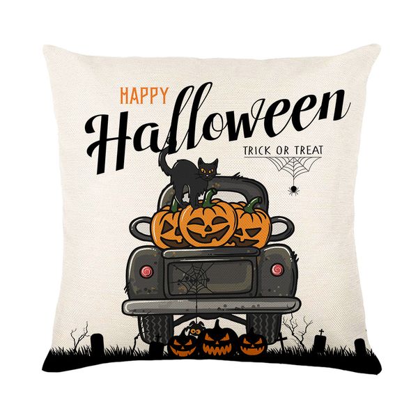 Хэллоуин подушки покрывает льняное трюк или угощение подушки подушки Хэллоуин украшения для дивана диван.