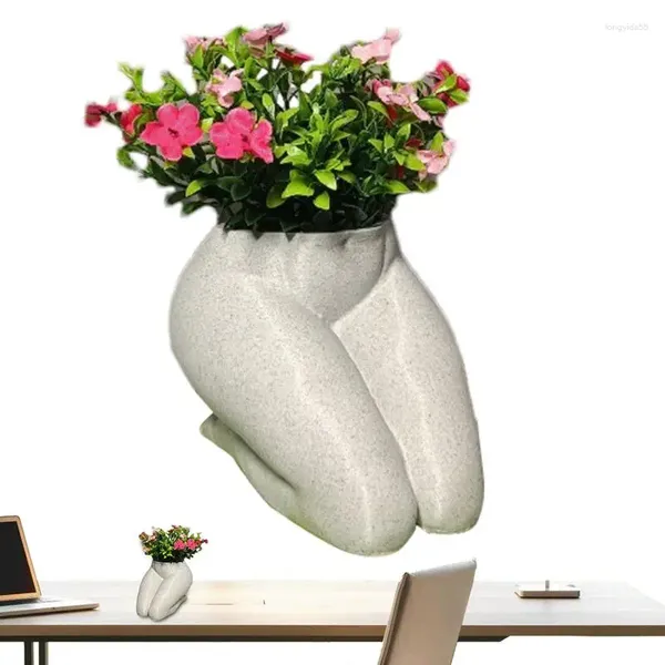 Vasen lustige Harz Pflanze Vase Körper Teil Blume Pot Frauen Kunst moderner Boho Dekorationspflanzer