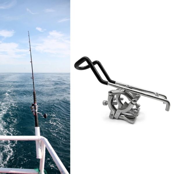 Accessori in acciaio inossidabile clip aste per la pesca pesca a canna da pesca barche barche ad asta di pesce regolabili accessori