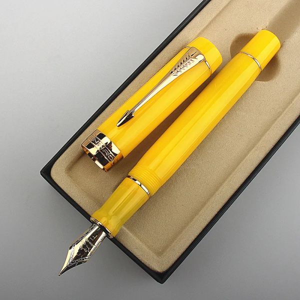 Pens nova 4 colorido Jinhao 100 Centennial Resina Centenário Pen Ef/F/M Nib Fine Golden Clip Business Office Gift Pen para pós -graduação caneta de tinta