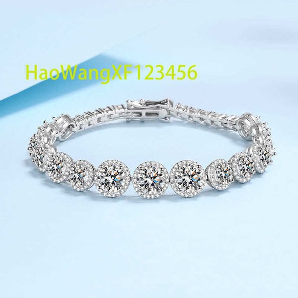 10ct Moissanite Bracelet Gra Lab Culturet Diamonds Luxury S925 Серебряные серебряные женщины прекрасные модные украшения браслет браслет