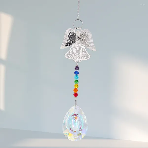 Figurine decorative Angel Elf Wings Aircow Spacer Perle AB Color Dragon Eye Acqua Gocce di acqua Crystal a ciondolo PRISM FACCOLATO Streamer in vetro PRISM