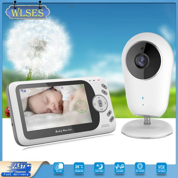 Kamera 4.3 inç HD LCD Kablosuz Bebek Monitörü Ir Night Vision 2 Yolu Konuşma 8 Ninniler Sıcaklık Monitör Video Dadı Radyo Bebek Kamera