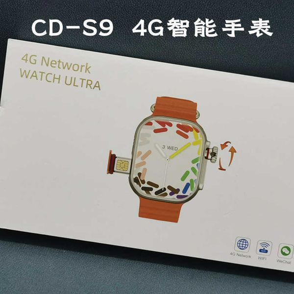 CD-S9 SmartWatch 4G Inserção de inserção para adulto SmartWatch 190 ° Câmera rotativa Tirando foto S9