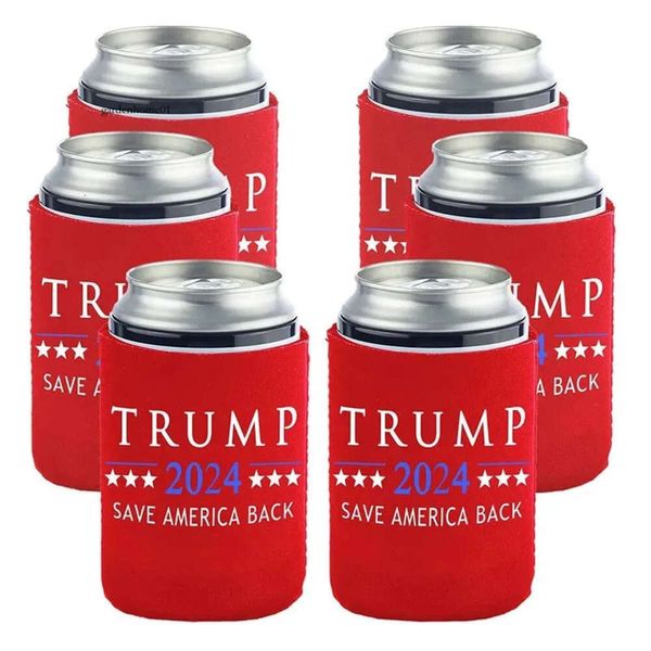 2024 decorazione per feste di detentore per lettine Trump 12 oz Neoprene da 330 ml di bottiglia di birra 0422