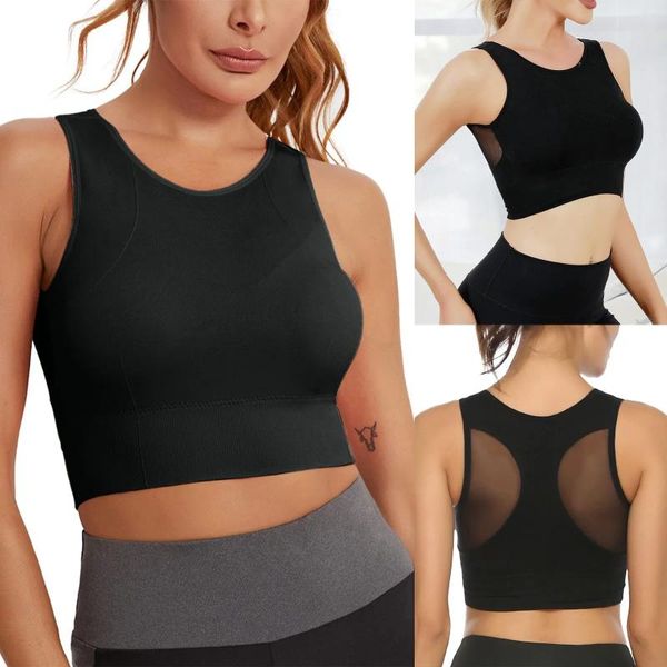 Bras Crop reggiseno ha costruito donne in top sport tops fitness donna che corre ragazza a spalla yoga sexy carino