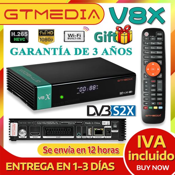 Ricevitori Full HD GTMedia V8X Ricevitore satellitare V9 Prime H.265 Upgrade WiFi incorporato da GTMedia V8 Nova Freesat V8 Super GTMedia V7 S2X