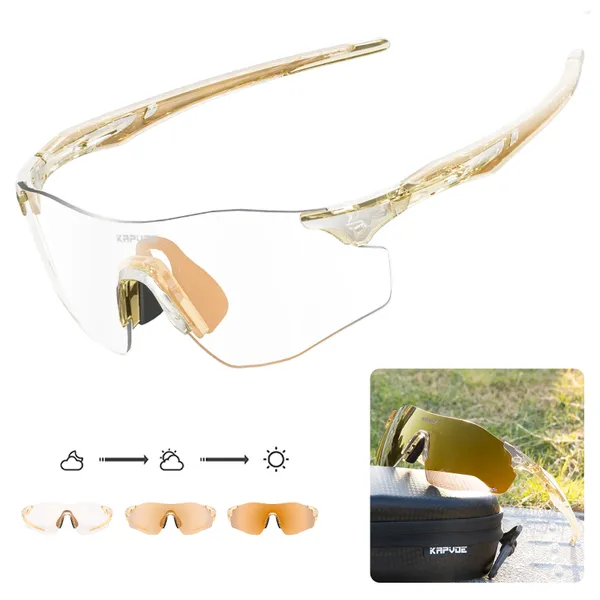 Наружные очки Kapvoe-Rimless Pochromic Sports Suntgy Sunglasses Велосипедные очки велосипедные велосипедные велосипед