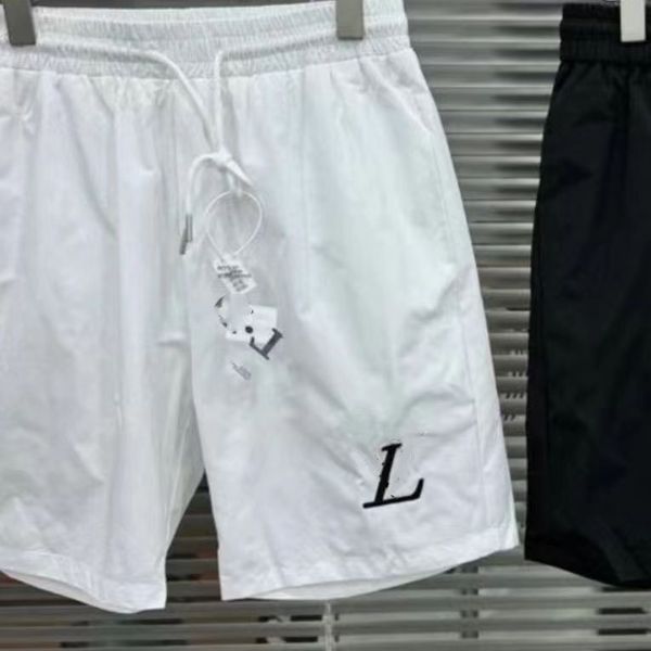 Designer shorts masculinos com letras de cartas de letras