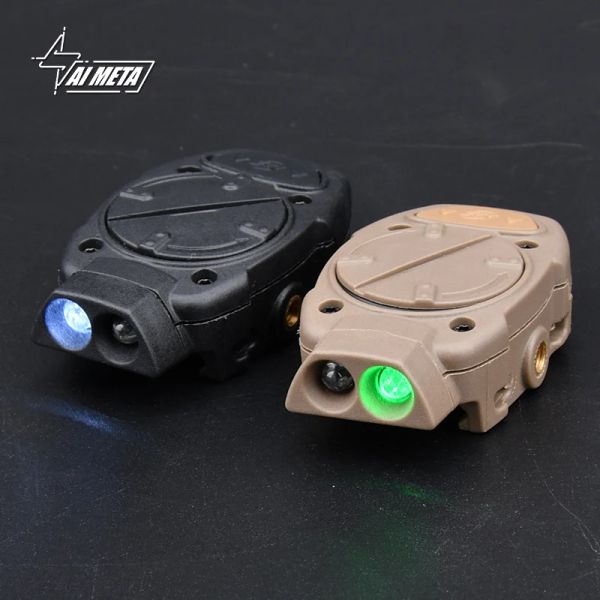 Escopes táticos Princeton Capacete luz Verde Verde Branco IR lanterna LED vem com o interruptor de pressão Fit Picatinny Rail Airsoft Hunting