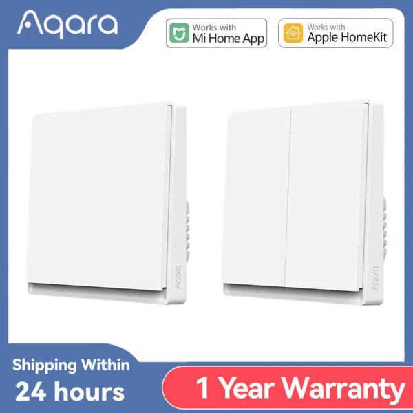Steuerung Original Aqara Smart Wall Switch E1 Zigbee 3.0 Wireless Switch mit/ohne neutrale 1Key 2key Fernbedienung für die MI Home HomeKit App