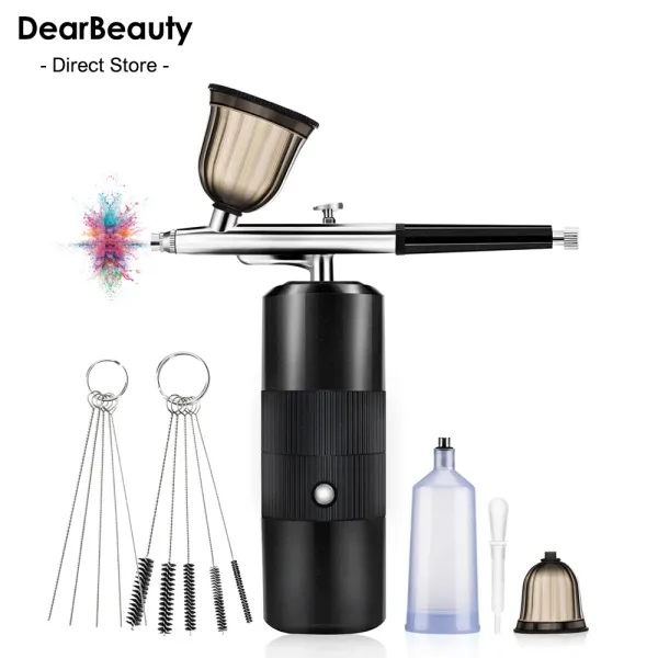 Maschine Mini Airbrush -Kit mit Kompressor Multifunktion Kunstmalerei Nano Sprühpistole Nagel Airbrush -Kuchen Dekorieren Sie Make -up -Tattoo Sprühgerät