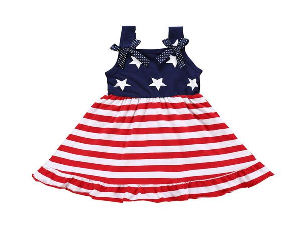 Abiti a strisce per ragazze American Indipendence Day Outfit Giorna