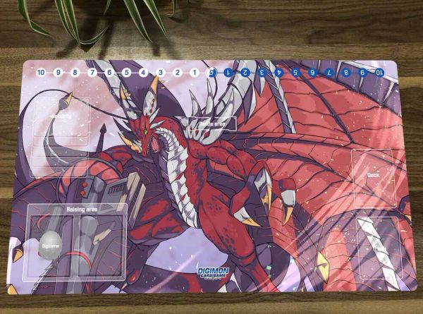 Pads Digimon Duel Playmat Examon x Trading Card Game Mat DTCG CCG Mat Rubber Mouse Pad Pad Pad Gaming Play Card Zones Bolsa Grátis