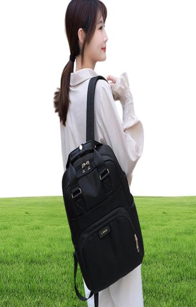 Rucksack stilvolle wasserdichte Laptop 156 Frauen Mode für Mädchen schwarze weibliche große Tasche 133 14 15 Zoll Pink7996244
