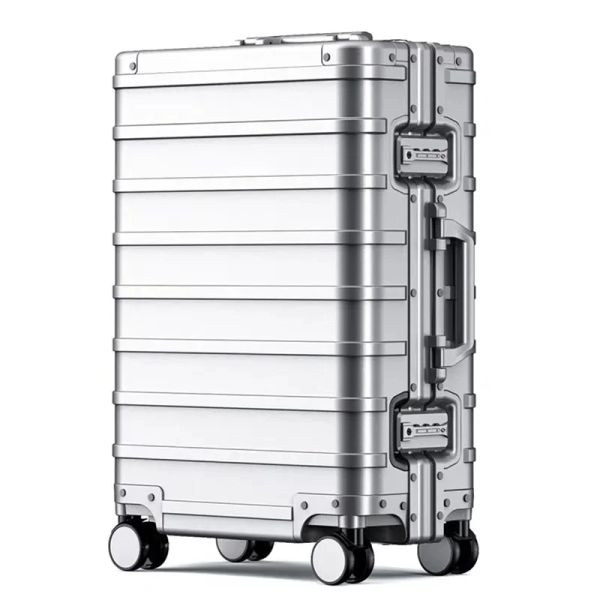 Багаж 100% алюминиевый туристический багаж Высокий модный троллей