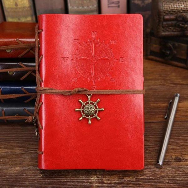 Traveler Journal Diary Ins Retro Notebook Not Defteri Vintage Pirate Ankraj PU Deri Not Kitabı Değiştirilebilir Spiral Kırtasiye Hediyesi