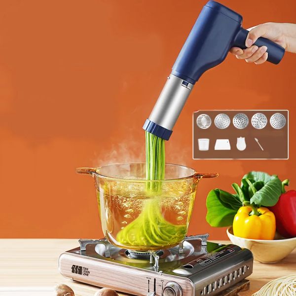 Macher tragbare elektrische frische Nudelmaschine zum Rollen von Teig automatisch Nudel Presshersteller USB Cutter Kitchen Aid Appliances