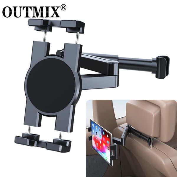 Ständer Outmix Telescopic Car Heckkissen Telefonhalter Tablet Auto Stand Sitz hinter der Kopfstütze Montagehalterung für Telefontablette 413 Zoll