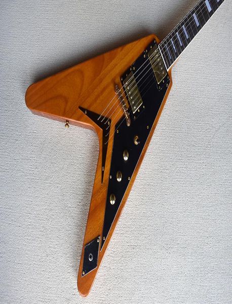 Chitarra elettrica a forma V Flying di fabbrica con il corpo in mogano e la tastiera HardWareRosewood HardWareRosewood del collo può essere personalizzata8779087