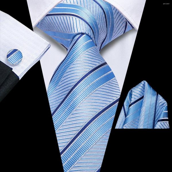 Бабочка Hi-Tie Light Blue Lotered Designer Элегантный галстук для мужчин модная бренда свадебная вечеринка галстук из ручные запонки оптовые бизнеса