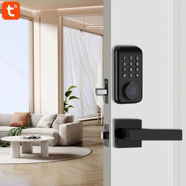 Управляйте Smart Deadbolt Lecks WaterPoof Door Lock с клавиатурой с Tuya Bluetooth -Compatible App Электронный замок дверного дверного замок для домашней квартиры