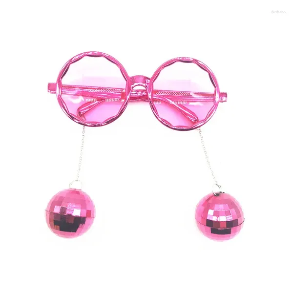 Украшение для вечеринки блестящие висящие диско -бальные очки костюмы Музыкальный фестиваль благоприятствует креативные солнцезащитные очки рок. 4 упаковки