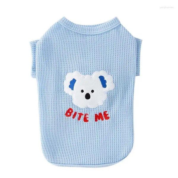 Costumi per gatti abiti da compagnia gatti cani giubbotti di waffle t-shirt estate traspirante baby schnauzer orsacchiotto accessori senza maniche