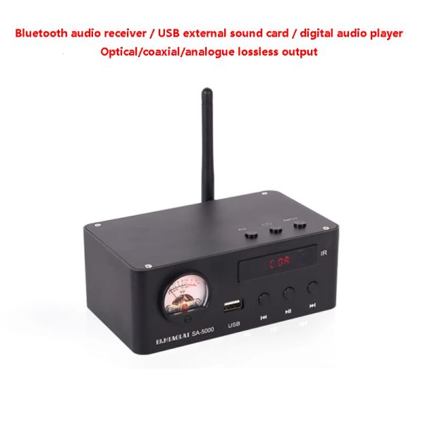 Аудиофил игрока Hifi Music Player Bluetooth 5.0 USB -потерь декодирующий компьютер внешняя звуковая карта Цифровая коаксиальная оптическая вывод