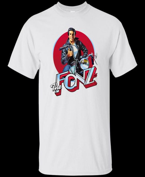 Fonz Fonzie Happy Days Cool Retro TV Şovu Televizyon Komedi Tişört Harajuku Üstler Moda Klasik Benzersiz T Shirt5346883