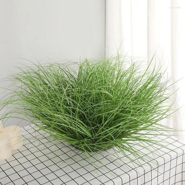 Fiori decorativi 20pcs simulazione artificiale decorazione per la casa della casa simulazione singola pattala per interno plesa muro di cipolla verde erba