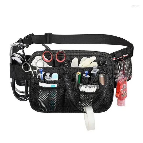 Stume da stoccaggio Fanny Pack Multi-Compartment Nursing ingranaggio tasca Cintura per gli infermieri Organizzatore