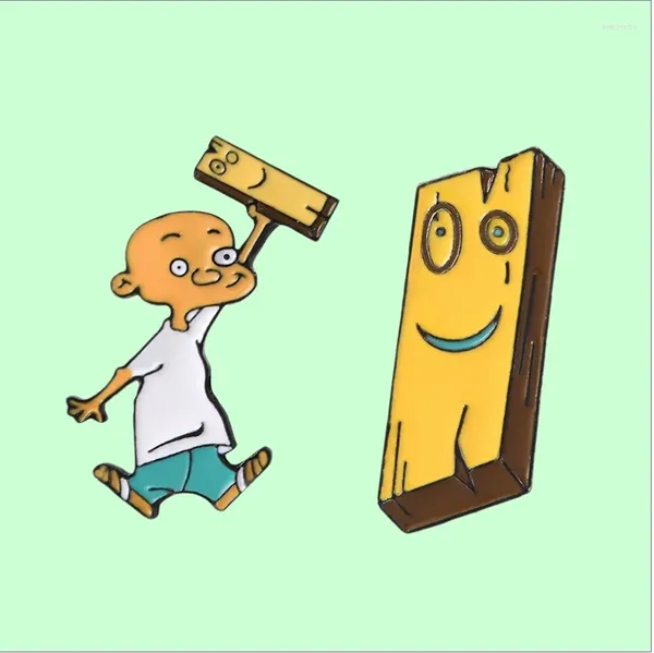 Broschen Ed Edd und Eddy Pins Air Jonny Plank Emaille Lapel Badge Anime Cartoon Kindheit Schmuckmantel Großhandel Großhandel