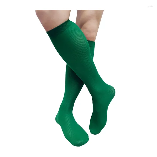 Herren -Socken weiche Knie hohe lange Röhrchen Kleid Anzug Qualität gestreiftes Farbmode sexy Strumpf für männliche Geschäfte