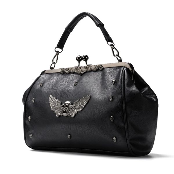 Bolsas de bolsas Annmouler para mulheres 2022 Designer Luxury Skull Bag Saco de qualidade PU Couather Crossbody Bag Rivet Boston Bag Bag