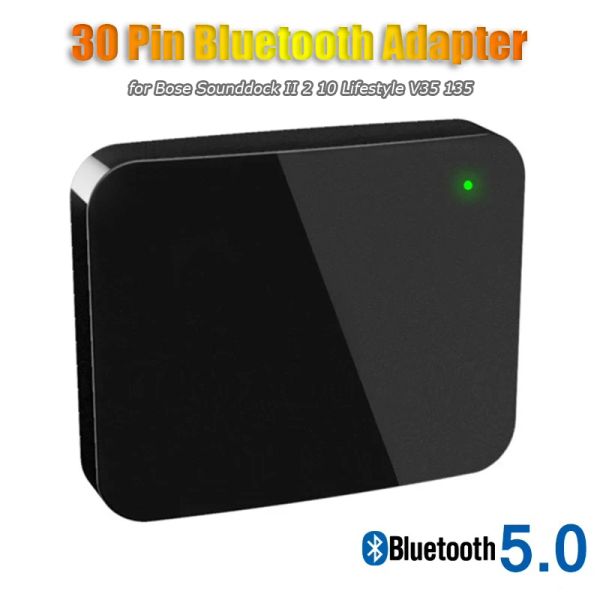 Adaptador Mini 30 Pin Receptor Bluetooth A2DP Adaptador sem fio Bluetooth Music Audio Bluetooth para Bose SoundDock II 2 IX 10 PORTÁLO