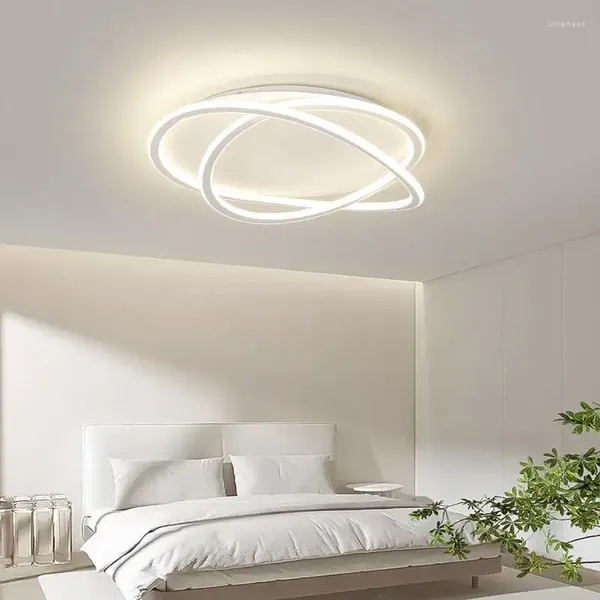 Tavan Işıkları Basit Modern Led Avize Lambası Yatak Odası Oturma Yemek Çalışması Çocuklar Odası Işık Akıllı Ev Dekoru Halka Aydınlatma