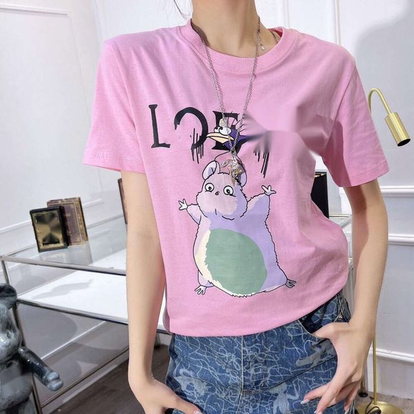 Loewve camiseta designer camiseta de luxo moda masculina impressão de desenhos animados de manga curta de manga curta Dragon tends versátil