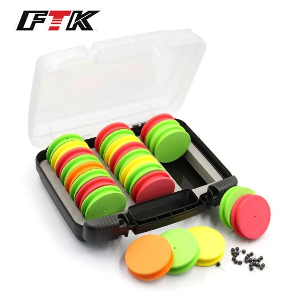 Accessoires FTK 24PCS Schaumblattwicklung Set Fischerei Welle Welle Spulen Spulen Tackle Box Foam Spool Spulenspuren Draht Tackle Fischlinie