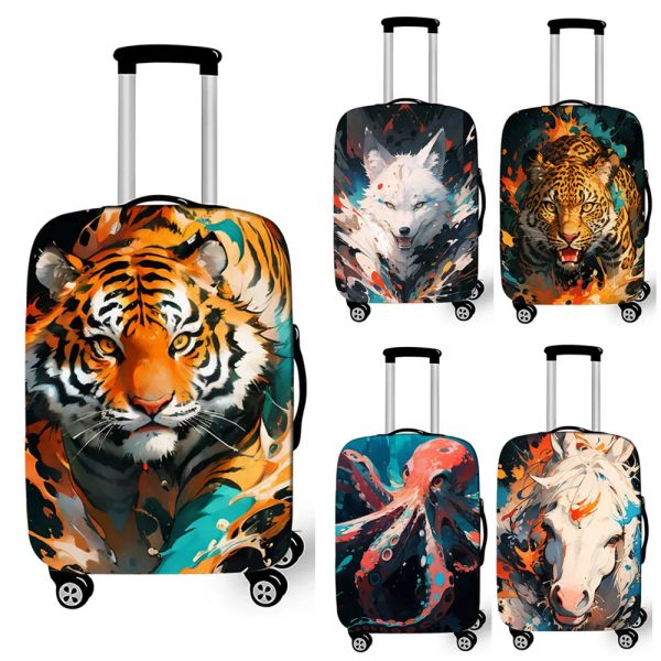 Аксессуары краски разбрызгивание тигр волчья лошадь осьминожное багаж