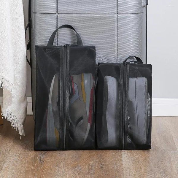 Borsa di stoccaggio Organizzatore di scarpe con cerniera ad alta capacità di grande design traslucido Accessorio da viaggio resistente all'acqua