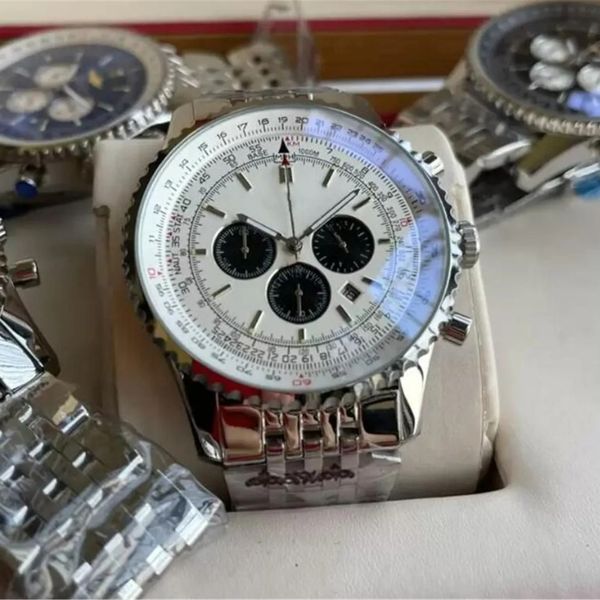 Top AAA Watch Fashion Watch di alta qualità al quarzo Steel Dial Blue Dial Blu Business Casual Men Watches inossidabile cinturino da uomo orologio da polso