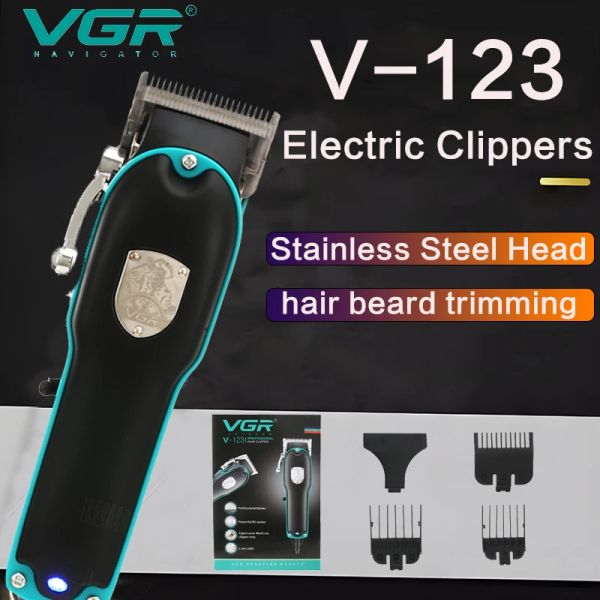 Clippers VGR v123 Clippers elétricos Clipper ajustável Clipper multifuncional barba elétrica Aparador doméstico TRIMMER V123