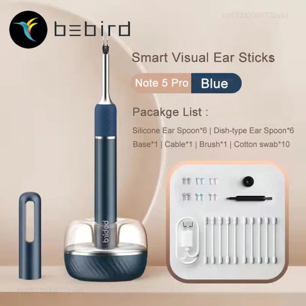 Düzelticiler orijinal bebird not 5pro akıllı görsel kulak çubukları endoskop 1000w yüksek hassasiyetli kulaklık mini kamera otoskop kulak temizleyici araçları