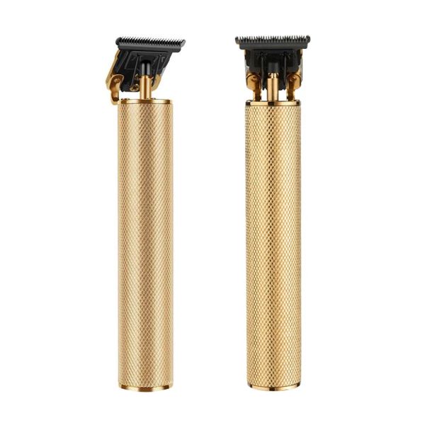 Clippers Gold Chargeable Electric Hair Clipper Tblade kahlköpfige Männer Barbershop Schnurlos 0 mm Abschluss digitaler Haar Trimmer