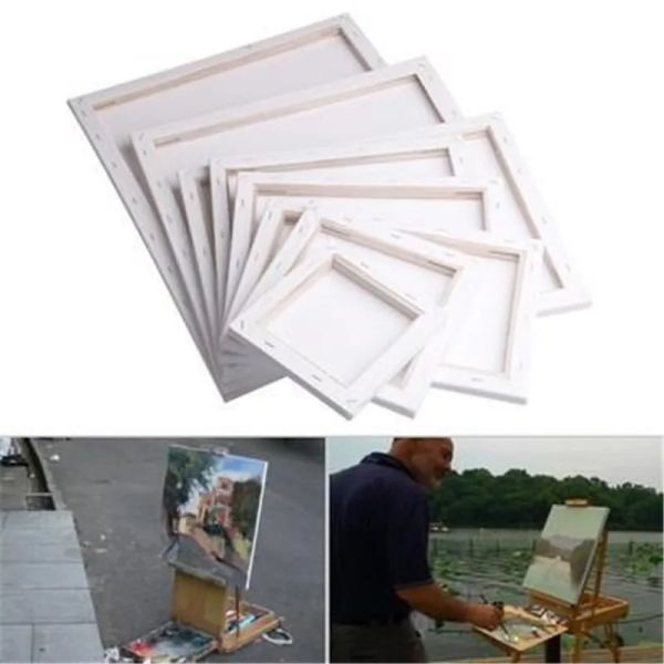 Белые пустые квадратные панели художник Canvas деревянная рама доски для заправленной масляная краска.